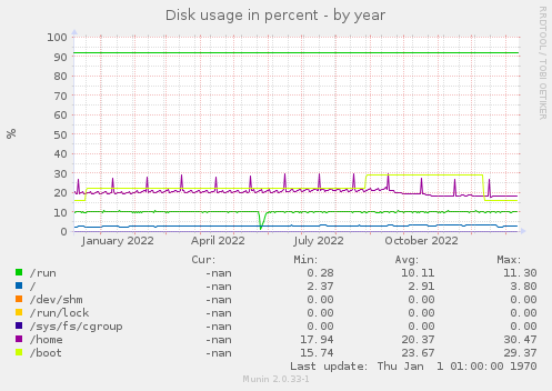 Disk usage in percent